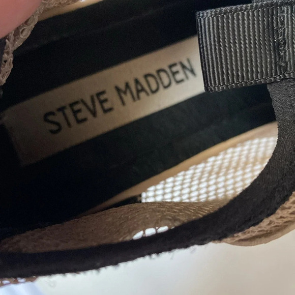 Steve Madden Rose‎ Gold Black Two Tome Kaison Size 8 Fashion Sneakers Pink Mesh - Picture 7 of 10